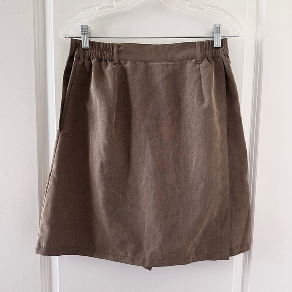 Vintage Exofficio Brown Houndstooth Mini Skort Women’s Size 8 Preppy Academia - Picture 3 of 17